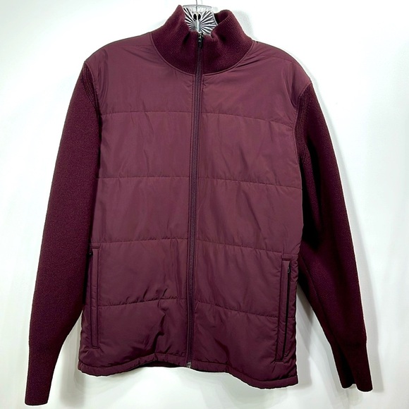 lululemon athletica Other - Lululemon Men’s Burgundy Water Repellent full zip sweater Merino Wool size med.